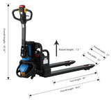 Fully Electric Pallet Jack 3300Lbs Capacity 45" x 21" Fork & Extra Battery - A-1021 + S-1003