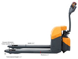 Fully Electric Pallet Jack With Emergency Key Switch 4400lbs Cap. 48" x 27" - A-1030