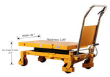 Single Scissor Lift Table - 2200 lbs - 39.4" lifting height - A-2014