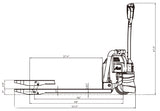 Open Box Electric Powered Pallet Jack - Lithium Ion Motorized 2,500 lb. Capacity Pallet Truck - AW12Li