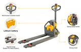 Full Electric Lithium Pallet Jack 2640 lbs Capacity 48" x 27" - CBD12W-Li