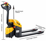 Fully Electric Hand Pallet Truck - 3300lbs Cap. - 48" x27" - CBD15W-E