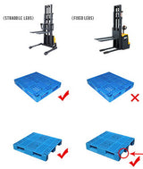 Semi-Electric Stacker with Fixed Legs 3300Lbs Capacity - CDD15B-E-3M