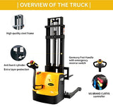 Fully Powered Straddle Walkie Stacker - 3300 lbs Cap. - 118"-220"Lifting - CTDR15-III