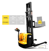 Fully Powered Straddle Walkie Stacker - 3300 lbs Cap. - 118"-220"Lifting - CTDR15-III