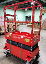 Electric Scissor Lift 16.4 Feet Max Lift 660 LBS Load Capacity Man Lift Jack 110v - Model SJY0305