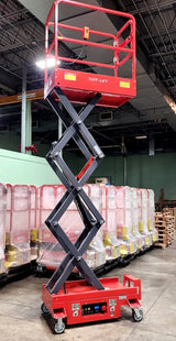 Electric Scissor Lift 16.4 Feet Max Lift 660 LBS Load Capacity Man Lift Jack 110v - Model SJY0305