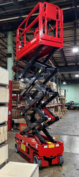 GSI - Electric Scissor Lift 26 Foot Working Height 507 LBS Load Capacity Self Propelled Man Lift Jack 110v - Model JCPT0608
