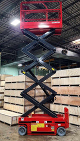 GSI - Electric Scissor Lift 26 Foot Working Height 507 LBS Load Capacity Self Propelled Man Lift Jack 110v - Model JCPT0608