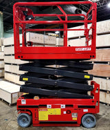 GSI - Electric Scissor Lift 26 Foot Working Height 507 LBS Load Capacity Self Propelled Man Lift Jack 110v - Model JCPT0608