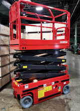 GSI - Electric Scissor Lift 26 Foot Working Height 507 LBS Load Capacity Self Propelled Man Lift Jack 110v - Model JCPT0608