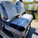 48V Electric Golf Cart 6 Seater Lifted Renegade+ Edition Utility Golf UTV Compare To Coleman Kandi 6p - Silver