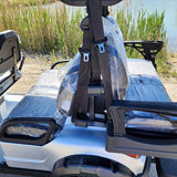 48V Electric Golf Cart 6 Seater Lifted Renegade+ Edition Utility Golf UTV Compare To Coleman Kandi 6p - Silver