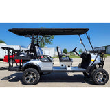 48V Electric Golf Cart 6 Seater Lifted Renegade+ Edition Utility Golf UTV Compare To Coleman Kandi 6p - Silver