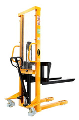 Manual Lift Pallet Stacker W/Adjustable Forks - 2200lbs Capacity - 63" lifting height - SDJA1000-I
