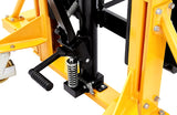 Manual Lift Straddle Stacker 1100lbs Cap. 63" Lift Height - SDJAS500 Adjustable Legs