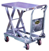 Single Scissor Stainless Steel Lift Table - 660lbs Capacity - 35.4" lifting height - SP500 Stainless
