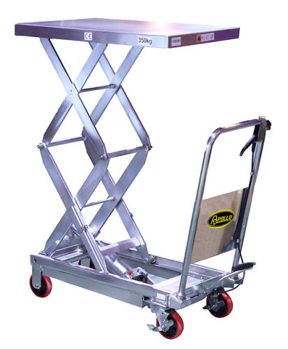 Double Scissors Stainless Steel Lift Table - 770 lbs - 51.2