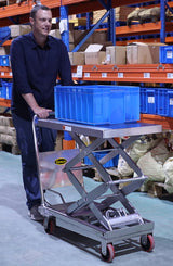 Double Scissors Stainless Steel Lift Table - 770 lbs - 51.2" lifting height - SPS350-STAINLESS