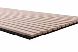 24" x 9' 3D Slat Acoustic Wood Wall Paneling Decorative Soundproof Panels for Walls and Ceilings - White Oak