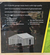 GSI - 20'W x 20' x 12' Double Car Garage Metal Car Storage Shelter - S2119