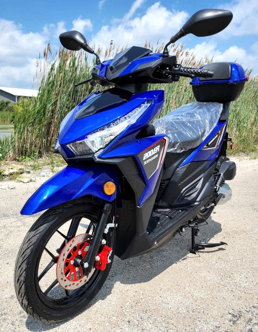 200cc 4 Stroke EFI Gas Moped Scooter W/ LED Lights - ZINGER 200