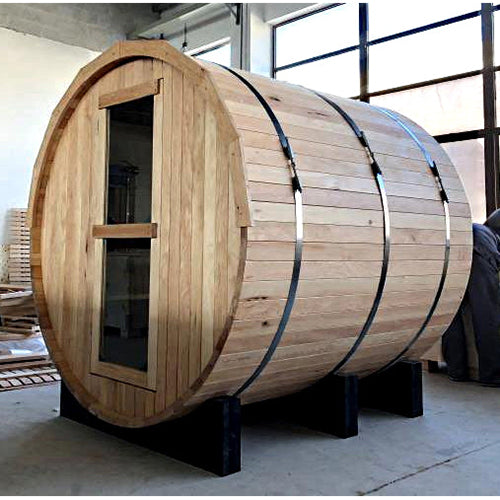 GSI - 4-6 Person Outdoor Barrel Sauna Hemlock Wood - Wet/Dry - Silver Lake Edition - SH1818