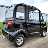 Electric Golf Car 4 Seater Small LSV Low Speed Vehicle Golf Cart 4 Seater 60v Coco Coupe Scooter Car - Black