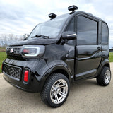 LE Coco Coupe Red Electric Golf Car Small LSV Low Speed Vehicle Golf Cart 4 Seater 60v Scooter Car - Black