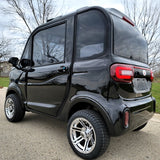 LE Coco Coupe Red Electric Golf Car Small LSV Low Speed Vehicle Golf Cart 4 Seater 60v Scooter Car - Black