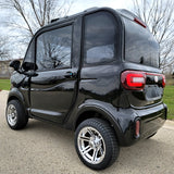 LE Coco Coupe Red Electric Golf Car Small LSV Low Speed Vehicle Golf Cart 4 Seater 60v Scooter Car - Black