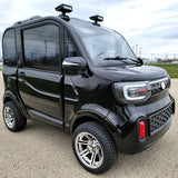 LE Coco Coupe Red Electric Golf Car Small LSV Low Speed Vehicle Golf Cart 4 Seater 60v Scooter Car - Black