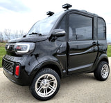 LE Coco Coupe Red Electric Golf Car Small LSV Low Speed Vehicle Golf Cart 4 Seater 60v Scooter Car - Black