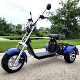 GSI - E-Mod 2000W Electric 3 Wheel Fat Tire Scooter Trike Harley Chopper Style CityCoco - EMod