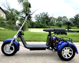 GSI - E-Mod 2000W Electric 3 Wheel Fat Tire Scooter Trike Harley Chopper Style CityCoco - EMod