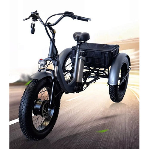 GSI - Electric Powered Fat Tire Tricycle Motorized 3 Wheel Trike Scooter Bicycle - Savage YLS