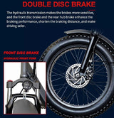 GSI - Electric Powered Fat Tire Tricycle Motorized 3 Wheel Trike Scooter Bicycle - Savage YLS