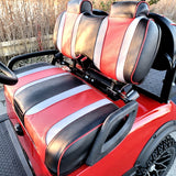 Terminator 48v Electric Golf Cart Four Seater BRAND NEW - Massive Rims/Tires Flip Seat & Optionally Fully Loaded - Red Body/Red Seats