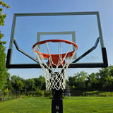 Next Level 60 basketball hoop close-up of backboard and rim