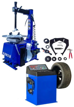1.5 HP Tire Changer Wheel Changing Machine & Wheel Balancer Rim Clamp Combo 560-680