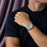 Moissanite Iced Out Silicone Band Watch | 13.5CT | 14K White Gold