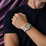 Moissanite Skeleton Watch | 42MM | 14K Rose Gold | 14.1CT Bust Down