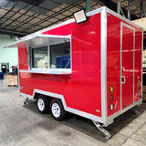 12' Food Concession Trailer Fully Loaded With Every Option - Red