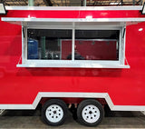 12' Food Concession Trailer Fully Loaded With Every Option - Red