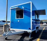 12' Food Concession Trailer Fully Loaded With Every Option - Blue