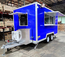 12' Food Concession Trailer Fully Loaded With Every Option - Blue