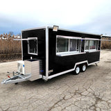 18' Food Concession Trailer Fully Loaded With Every Option - Black