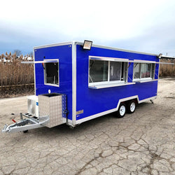 18' Food Concession Trailer Fully Loaded With Every Option - Blue
