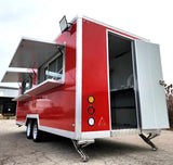 18' Food Concession Trailer Fully Loaded With Every Option - Red