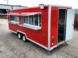 18' Food Concession Trailer Fully Loaded With Every Option - Red